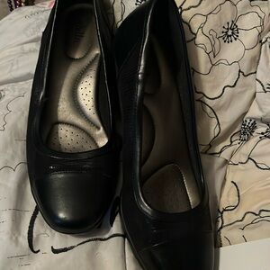 Cute black womens black wedges shoes